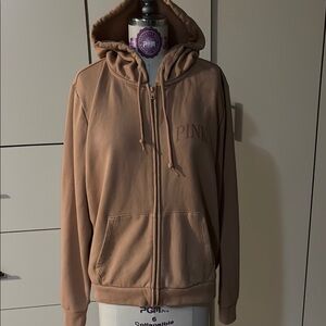 Tan Zip-Up Hoodie